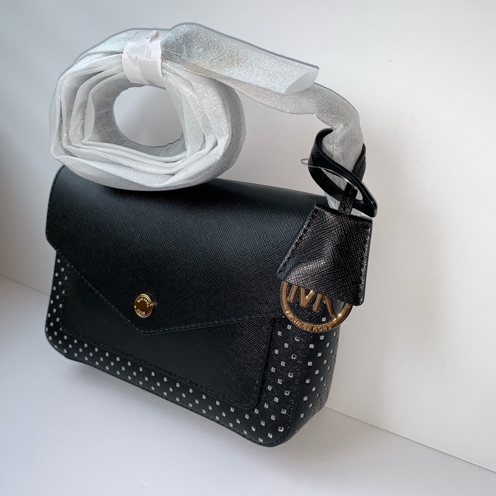 MICHAEL KORS Greenwich Flap Crossbody Leather Bag